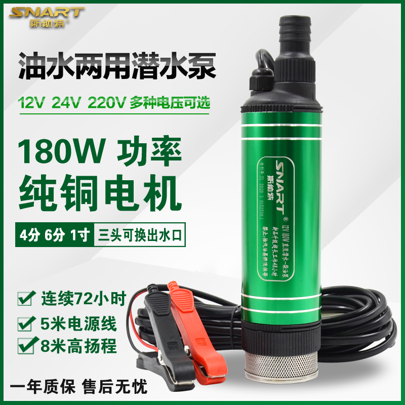 德国进口技术大功率自吸潜水泵12v电动柴油抽油泵24v抽水泵220v小