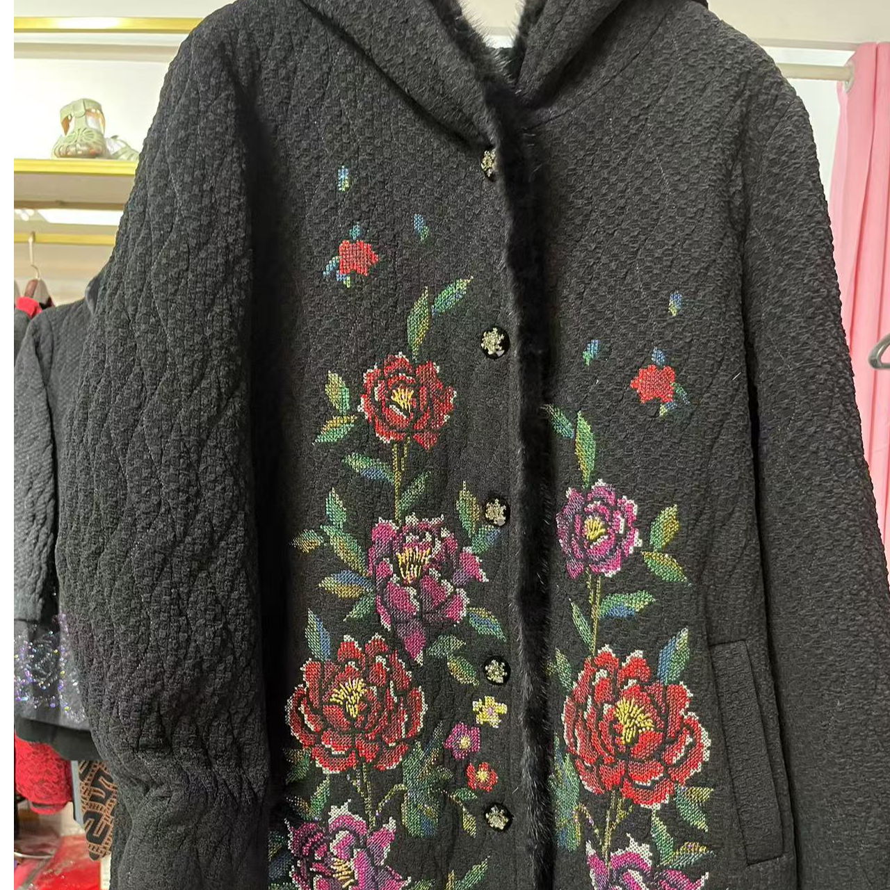 帅家桑蚕丝大码棉服001