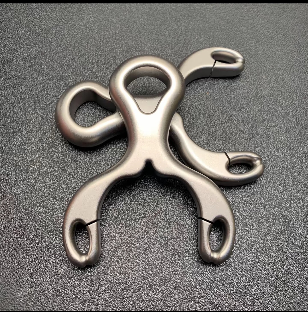 十步钛叉弹弓外弓门80/85两种带定位槽通体10变14高110重130克