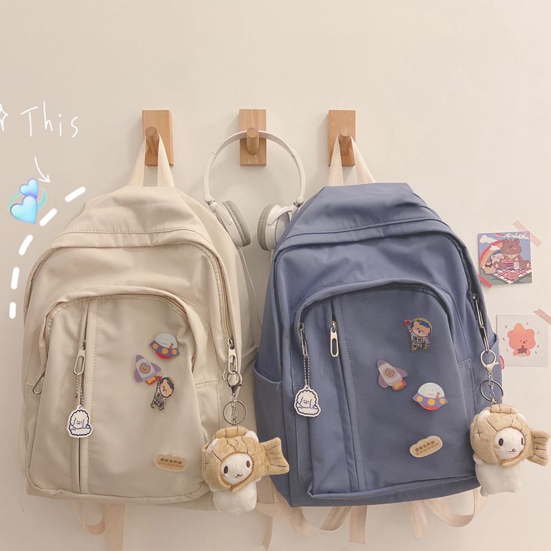 书包女学生韩版原宿森系百搭少女背包ins初中生高中学生双肩包女.