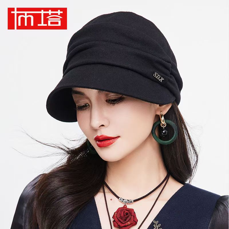 【羊毛鸭舌帽】布塔秋冬季帽子女羊毛混纺贝雷帽韩版百搭羊毛呢