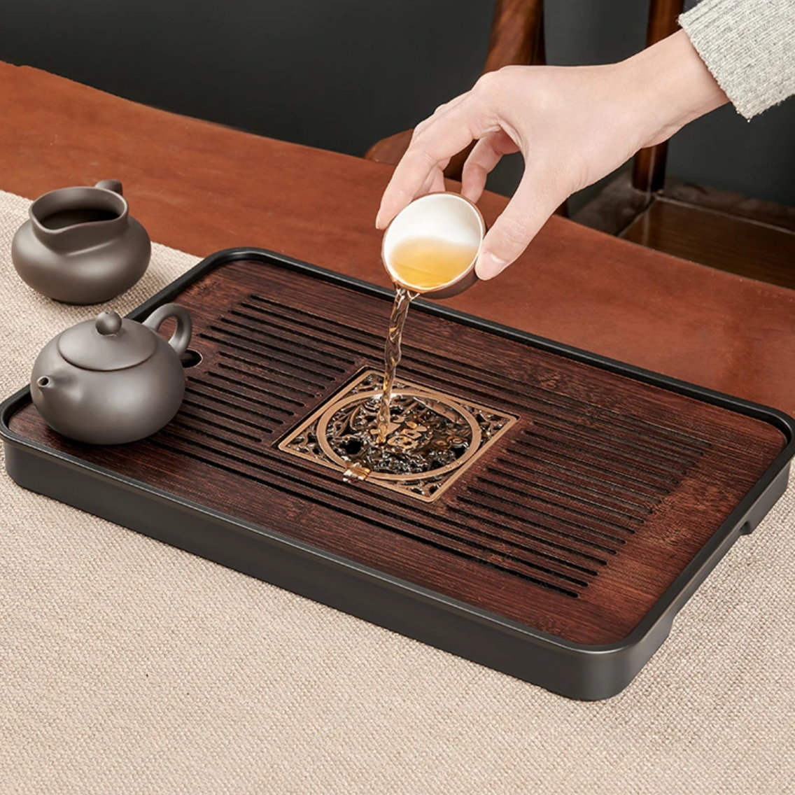 茶盘简约2024新款小型茶几茶盘托盘功夫茶台盘干泡茶具家用小茶台