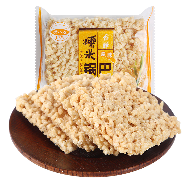 LBW/李八味江苏阜宁特产糯米锅巴500g（10小包）（休闲食品)