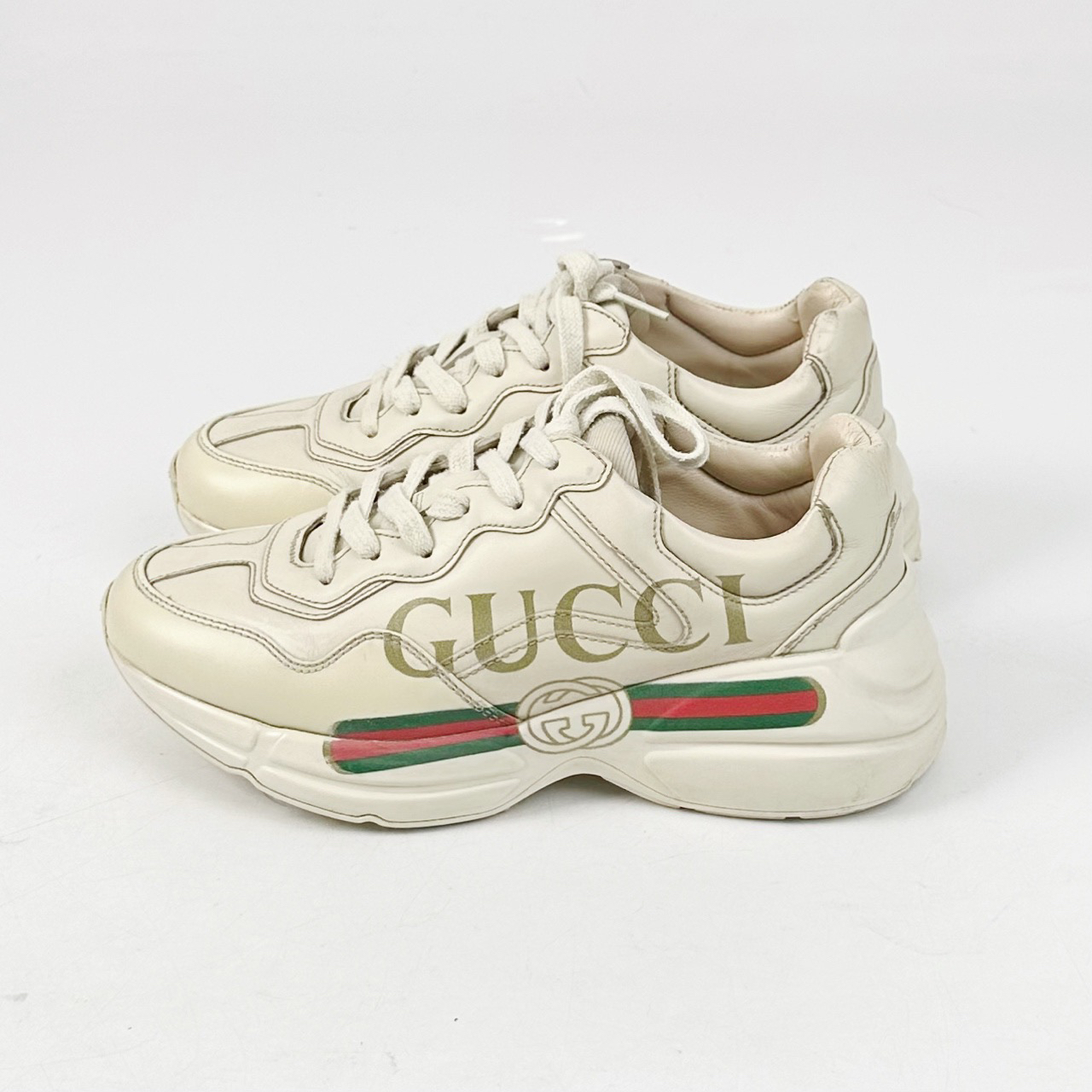 95新 GUCCI/古驰 35码 古驰Gucci 腰带老爹鞋 95新 lm1364