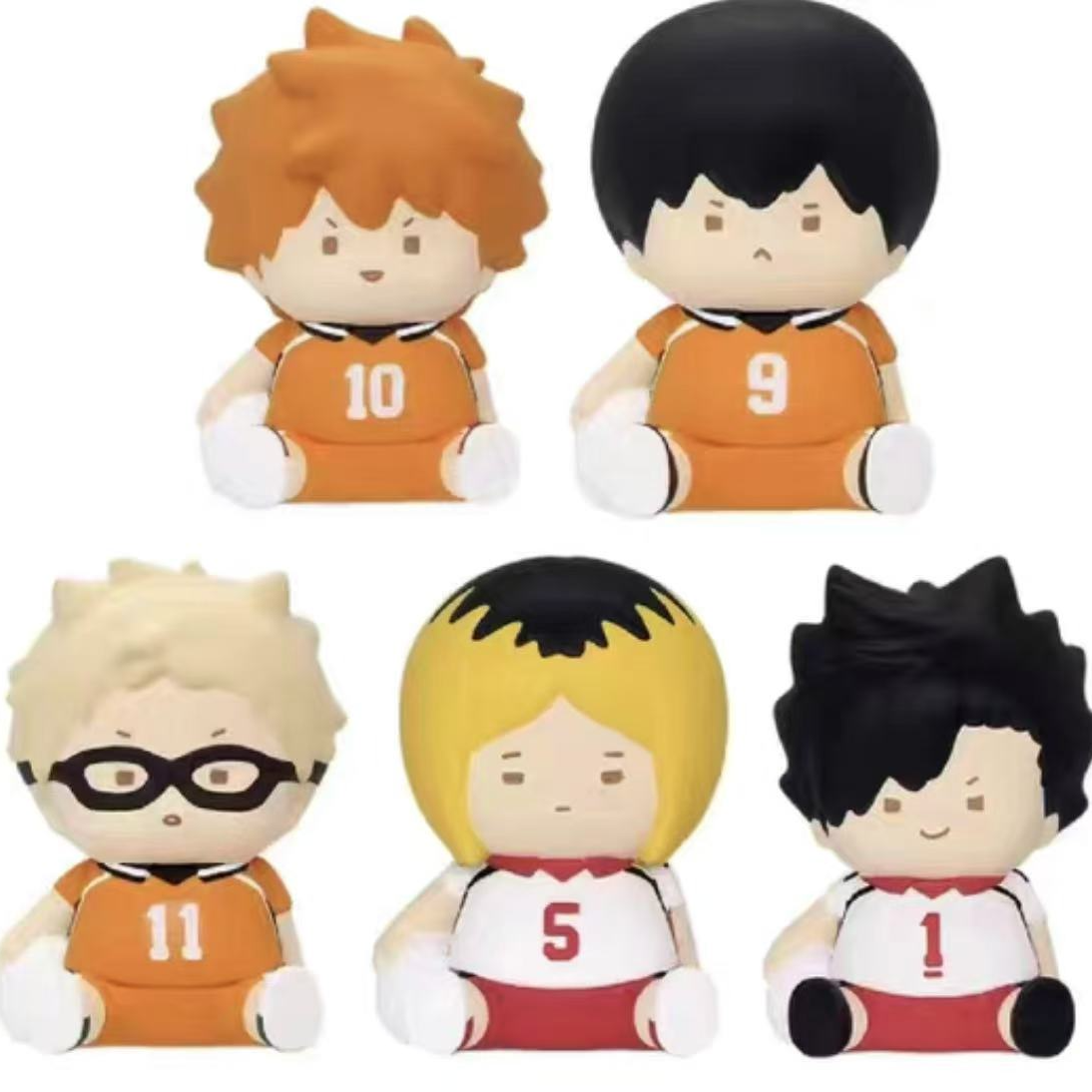 扭蛋排球少年圆滚滚坐姿异色版摆件