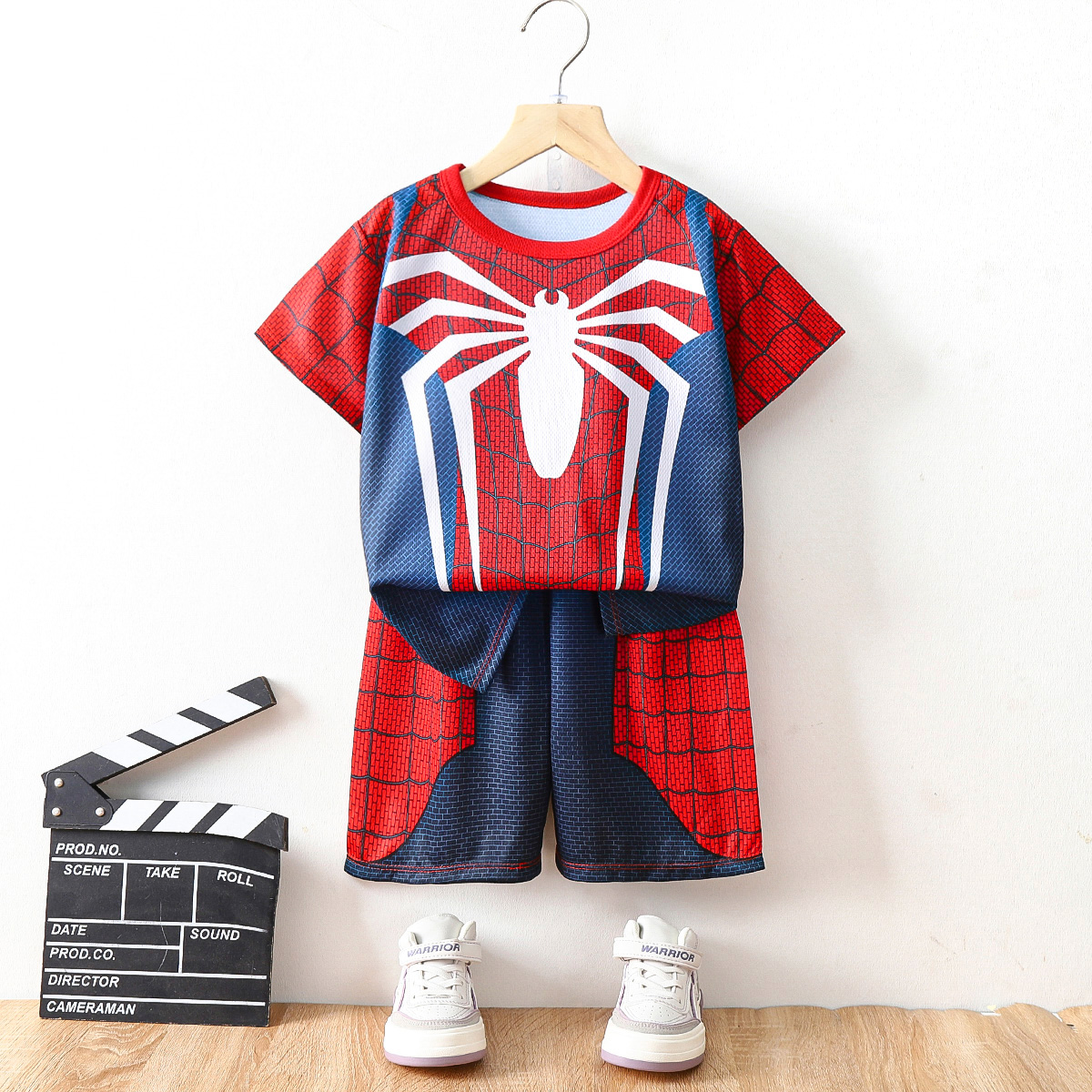 新款儿童速干衣套装夏季男童女童卡通运动装小中大童洋气短袖套装