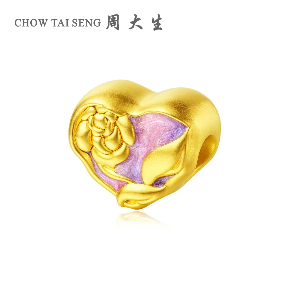 Chow Tai Seng/周大生周大生3D足金莫奈花园串珠时尚百搭油画珐琅
