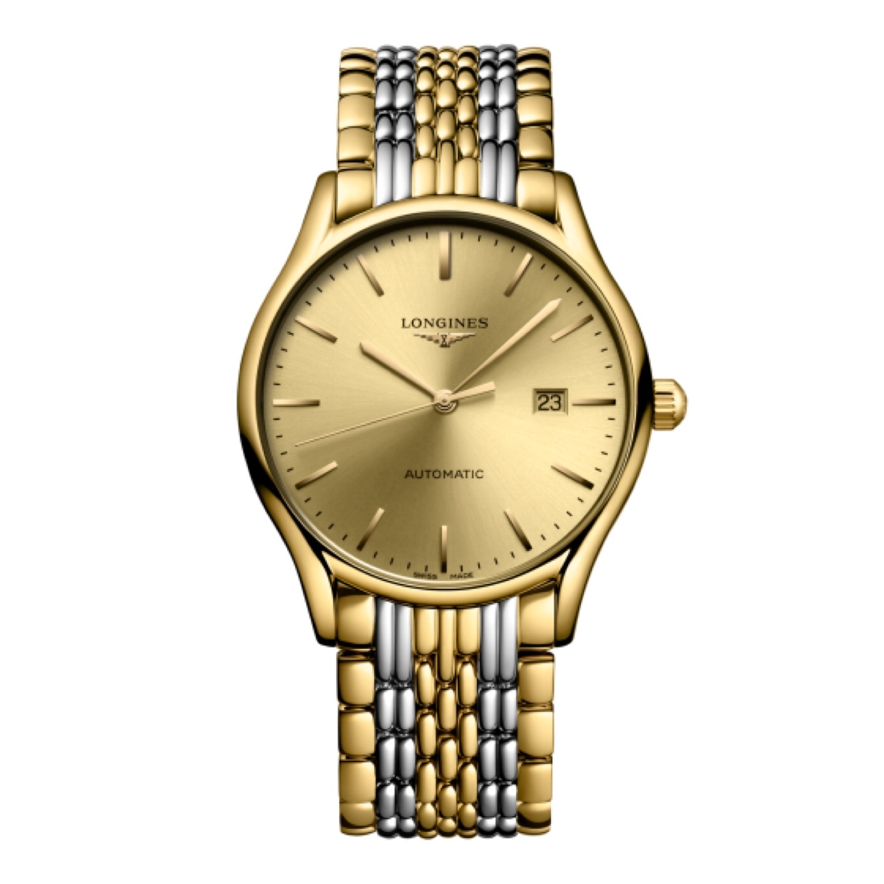 99新 Longines/浪琴 律雅961/40全自动机械名表时尚经典金色简约