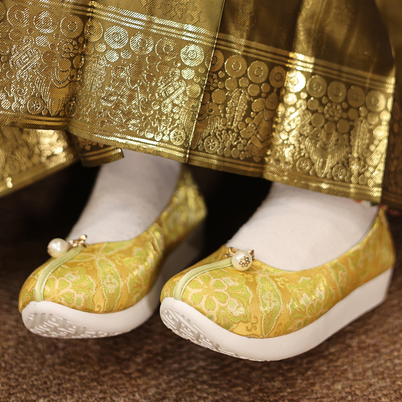 江南朱记汉服鞋【湘颜】厚底登云履内增高古风百搭布鞋汉服搭配