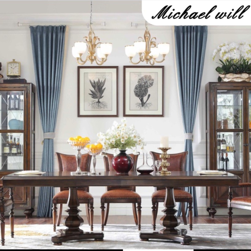 Michael will迈克威尔高端美式家具世纪经典系列长餐桌餐厅家用