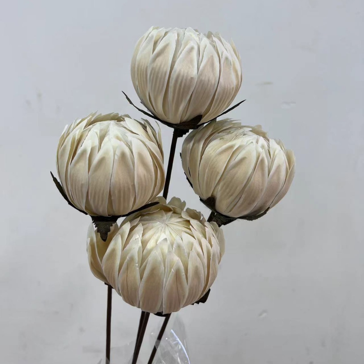 【花落谁家】牡丹球木片花干花 手工花干花束牡丹球插花干花