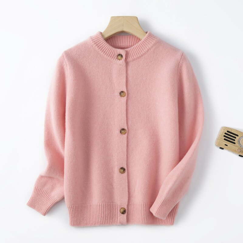 新款宝宝儿童羊毛衫开衫外套毛衣秋冬圆领男童女童中大童加厚
