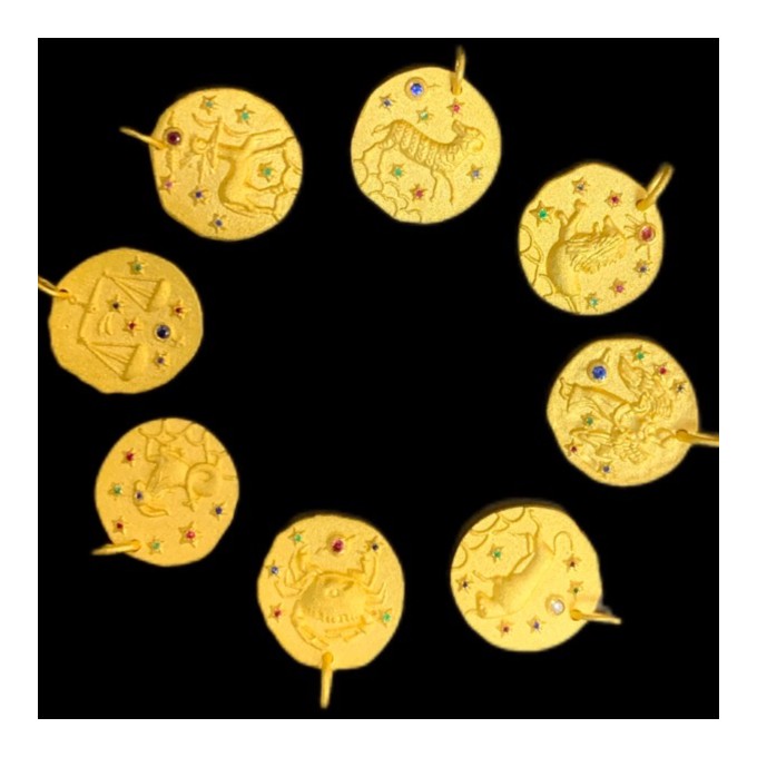 足金999十二星座多样性发货一件