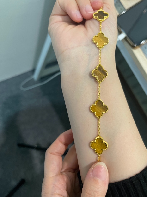 足金999镶嵌虎眼石手链多样性发货一件