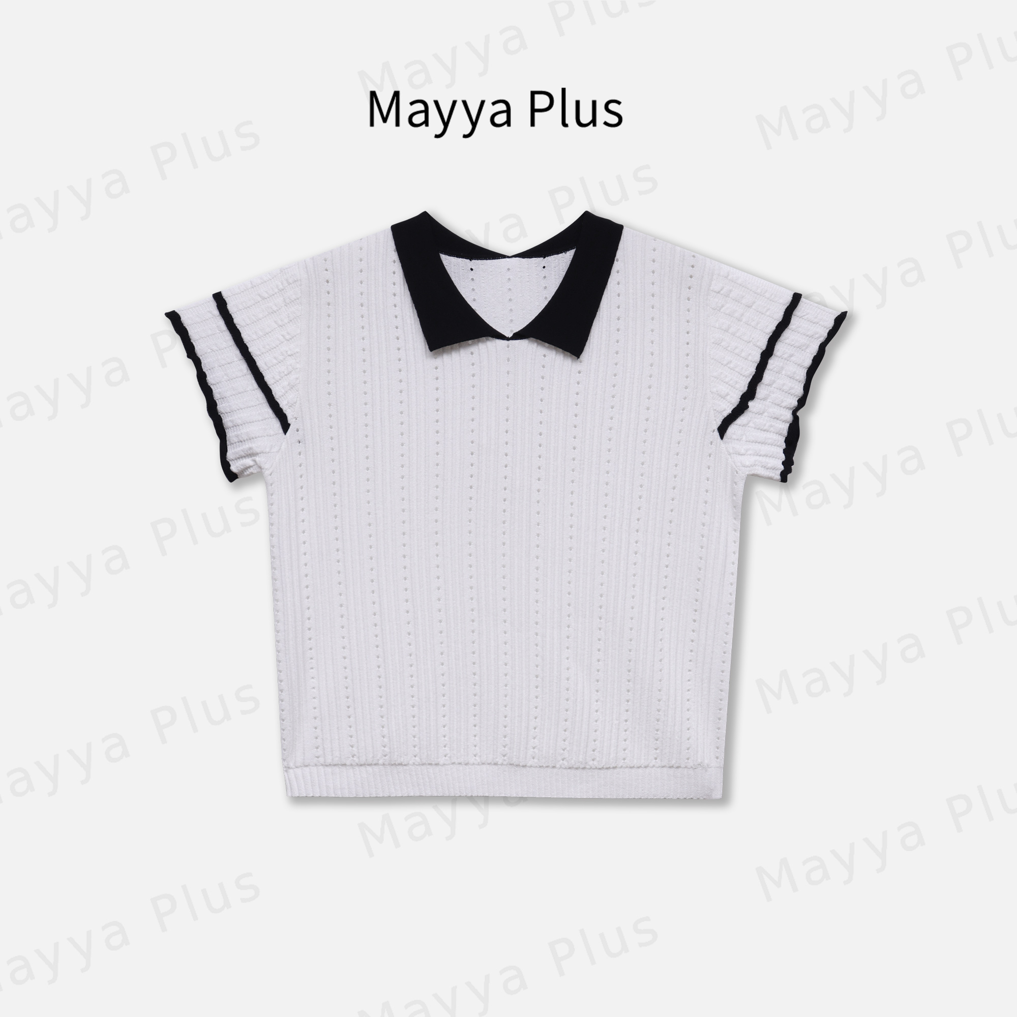 【交响曲】Mayya Plus时尚新品轻奢气质显瘦百搭针织上衣32428378