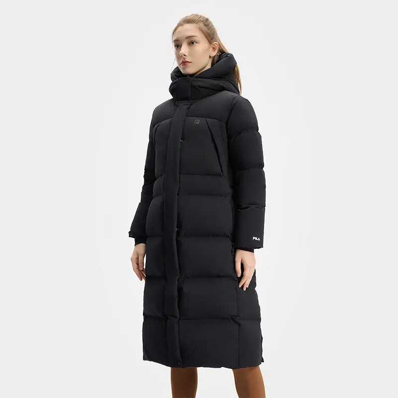Fila/斐乐冬季新款女士保暖户外时尚加厚长款羽绒服A11W441908F