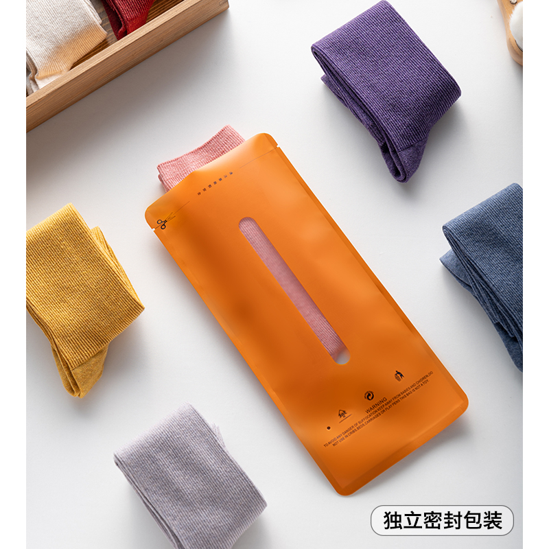 【颜色随机】长绒棉澳毛混纺堆堆袜秋冬加厚外穿袜子