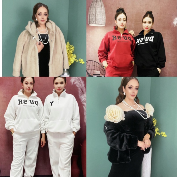 【安娜实体店】组合运动休闲卫衣各种码数不全上衣加绒时尚秋冬连帽