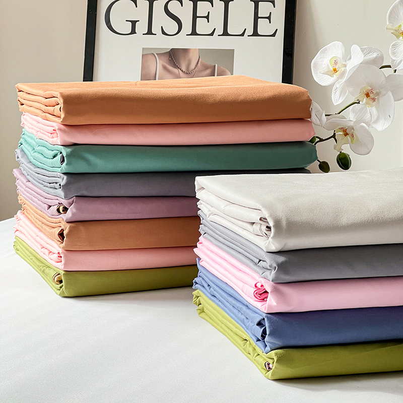 北欧100%全棉斜纹纯色被套单件单人双人学生宿舍双面柔软纯棉被罩
