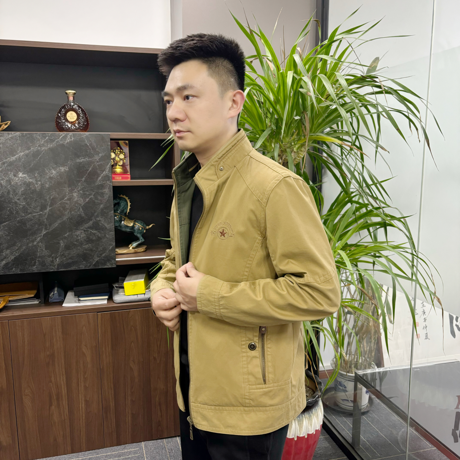 【吉克金迪甄选】2025秋季新款双面穿直下摆特别款三色纯棉外套6682