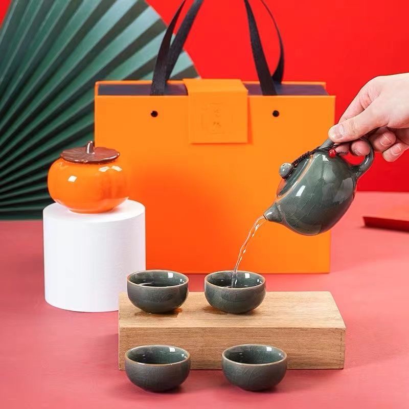 柿子罐 普洱茶 泡茶