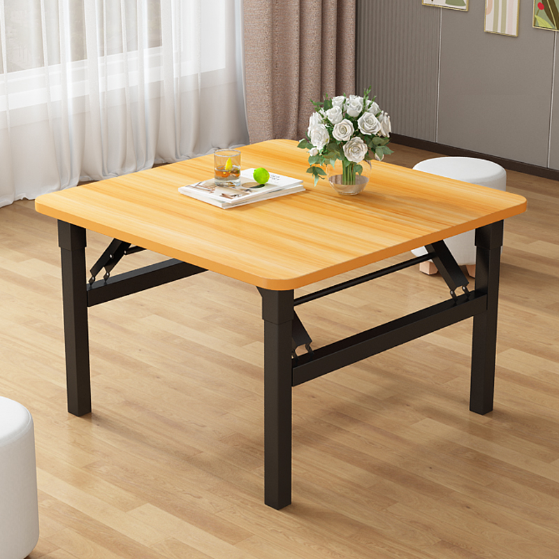 弘樾家具折叠吃饭桌矮桌家用餐桌正方形地桌简易四方桌出租屋桌子