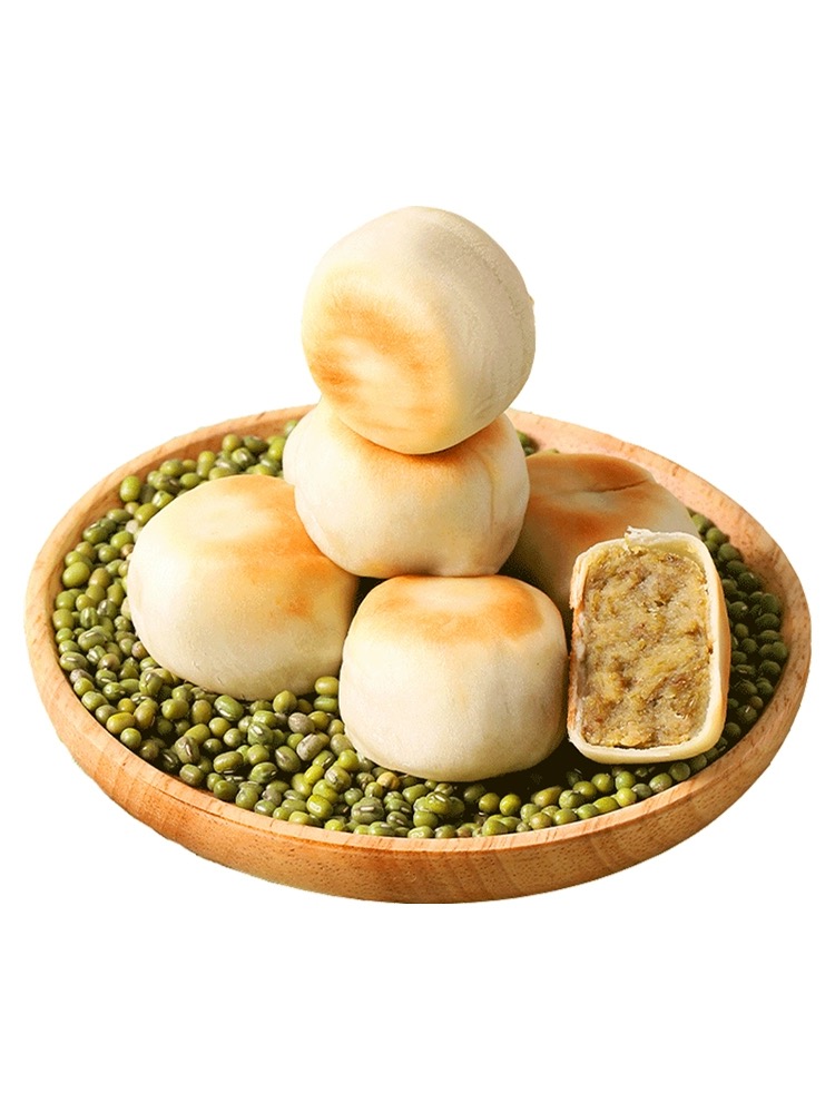 香甜软糯冰皮绿豆饼系列330克/盒【10个饼装/盒】烘烤常温食用即食