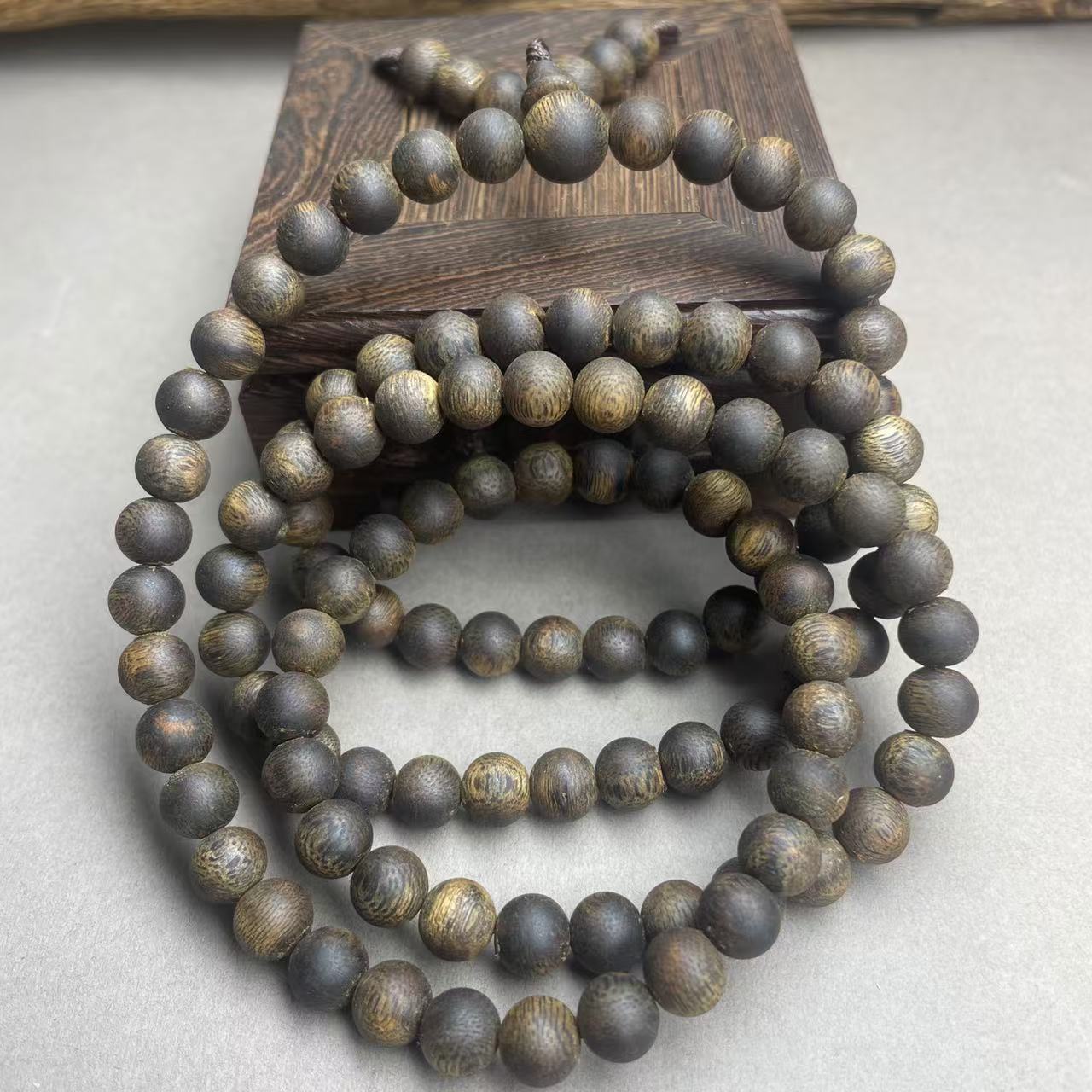 【璟香丰】海南棋楠沉香圆珠多圈手串  以直播间实物为准