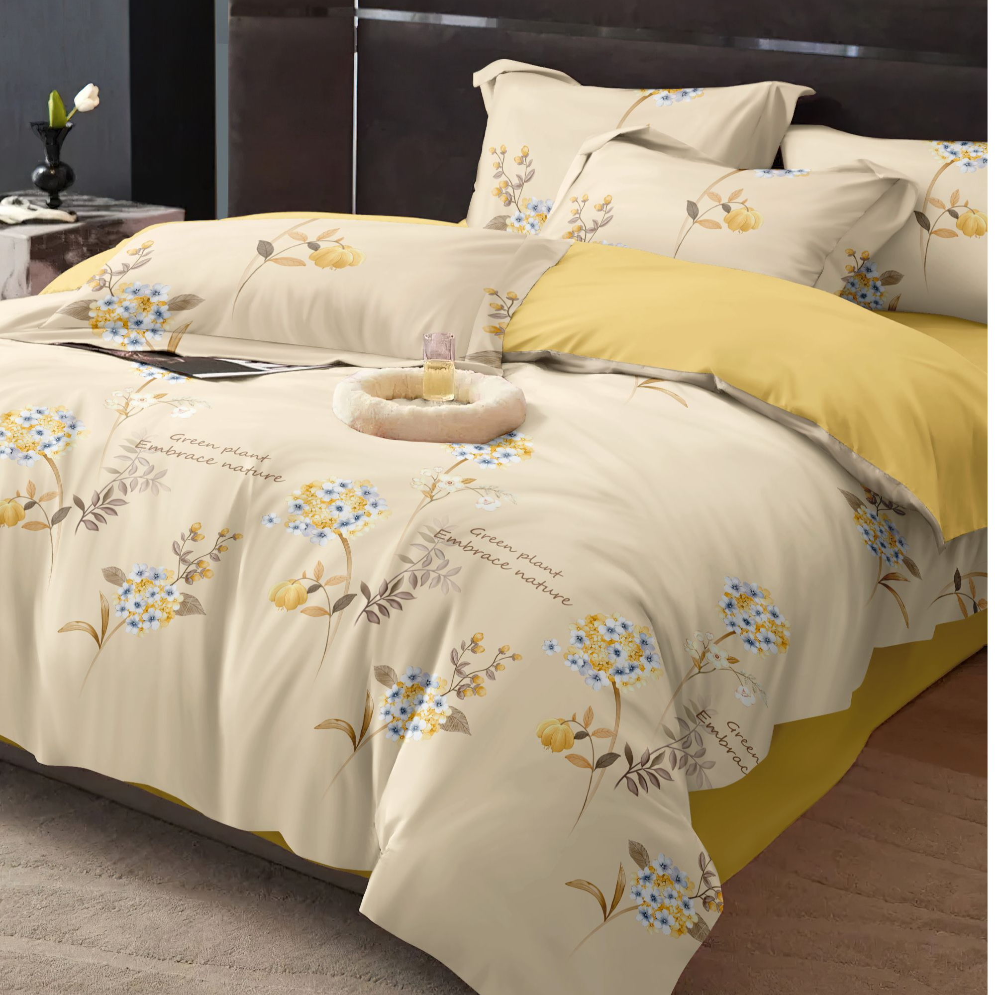 春季斜纹亲肤纯棉四件套柔软加厚印花床上用品套件时尚四季可用