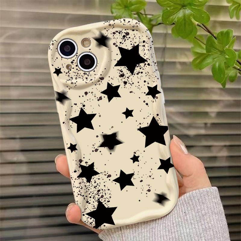 泼墨星星苹果15手机壳iphone13/14plus防摔12/11华为OPPO荣耀小米