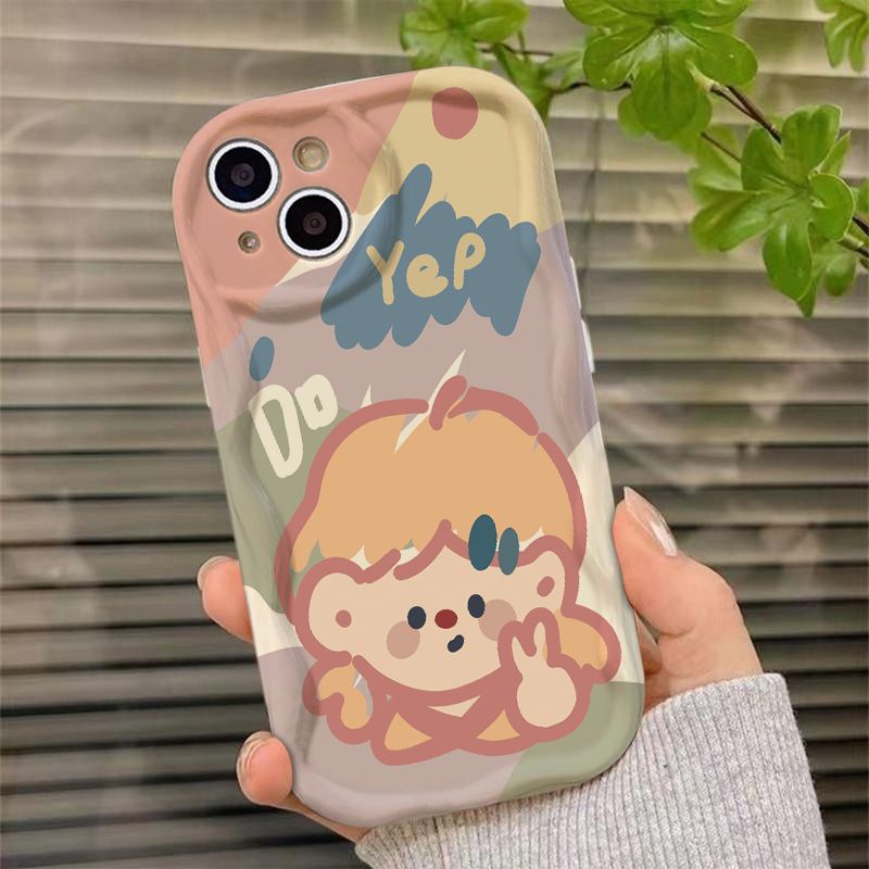 比耶女孩适用华为/荣耀/oppo/vivo/小米iPhone15/14plus/13手机壳