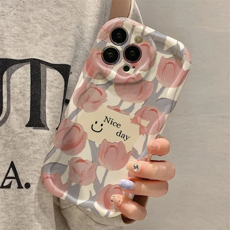 满屏郁金香苹果15/14promax手机壳iPhone12/13华为OPPO软VIVO荣耀