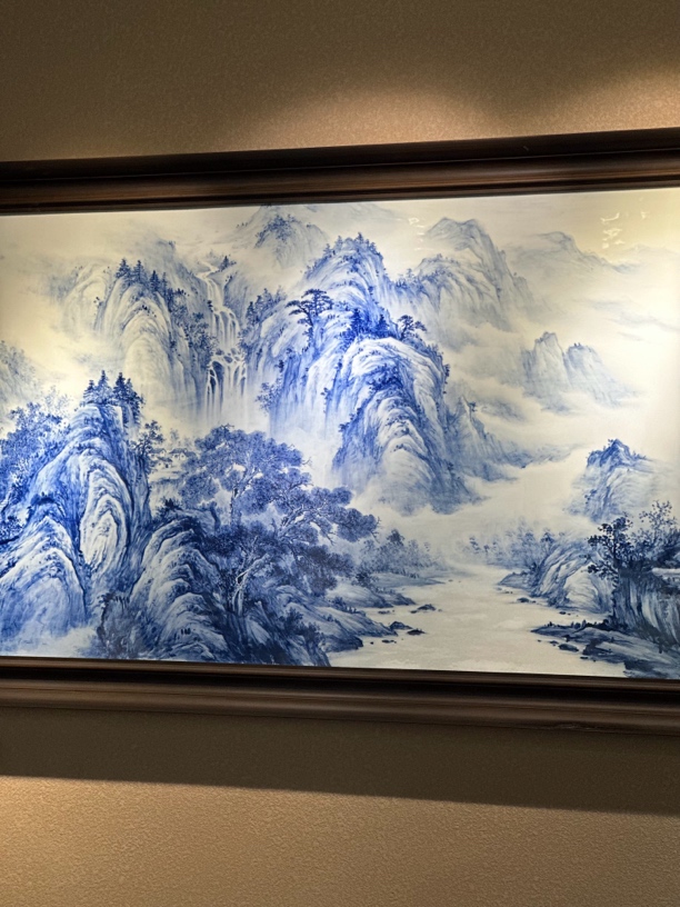 (已售)中国大国非遗工匠黄云鹏亲绘·山水瓷板