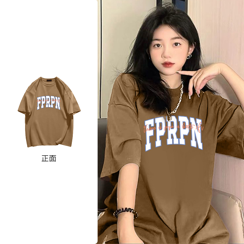 夏季美式新款小众潮牌纯棉短袖T恤宽松百搭休闲韩版情侣上衣#N89