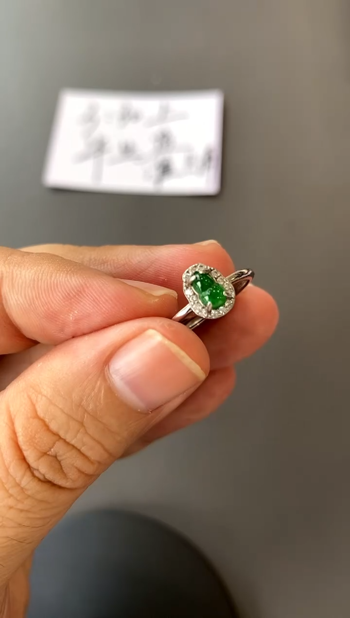 【闪购商品】翡翠戒指银S925镶嵌买断价