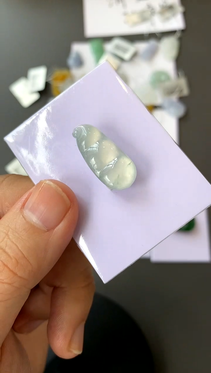 【闪购商品】定制翡翠银S925镶嵌豆子