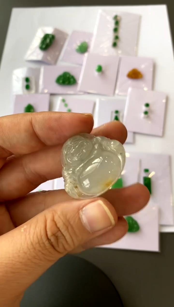 【闪购商品】定制翡翠18K金镶嵌佛公