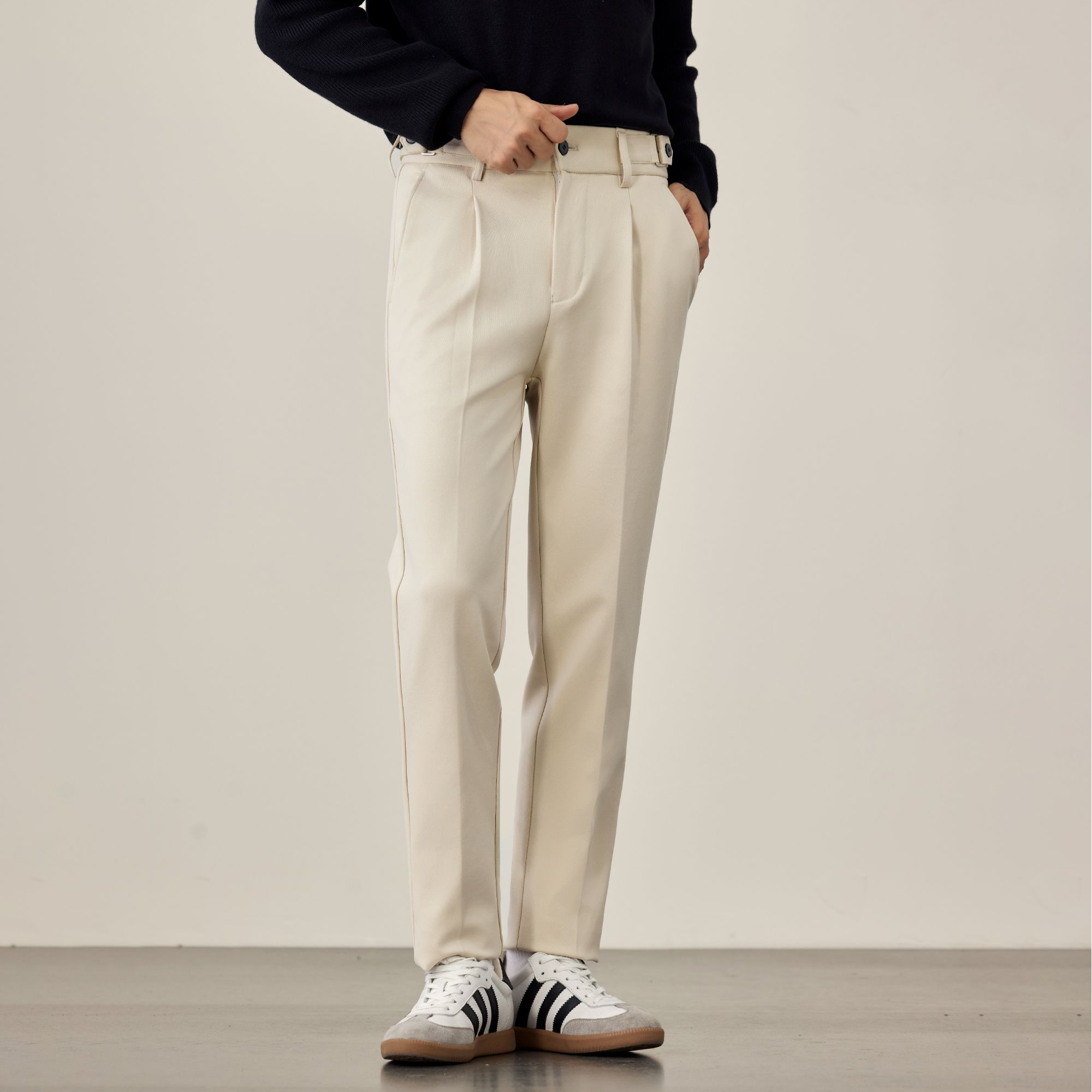 【润哥】春季新款天丝莱赛尔那不勒斯西裤男 重工重磅长裤子2363