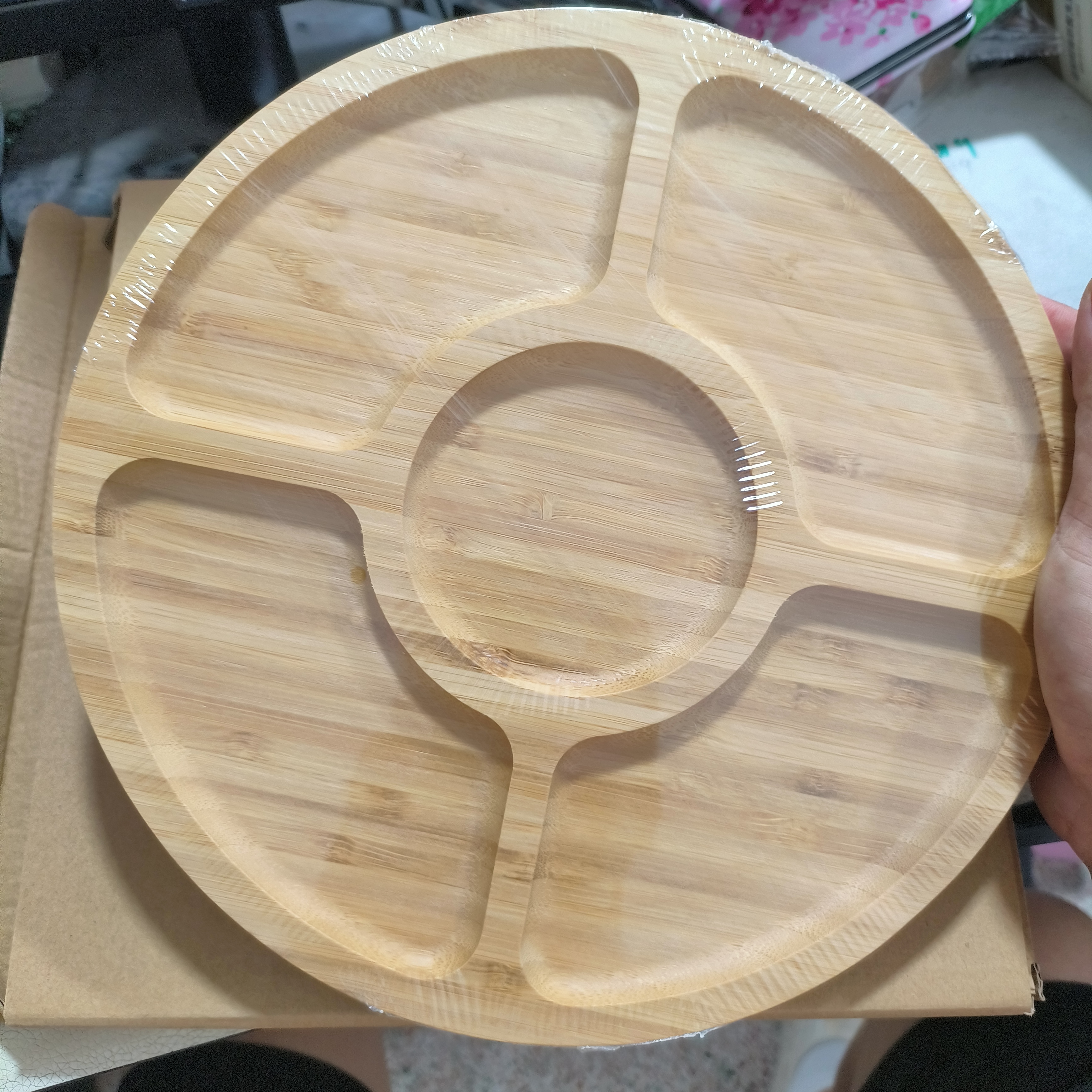 外贸尾单 楠竹果盘