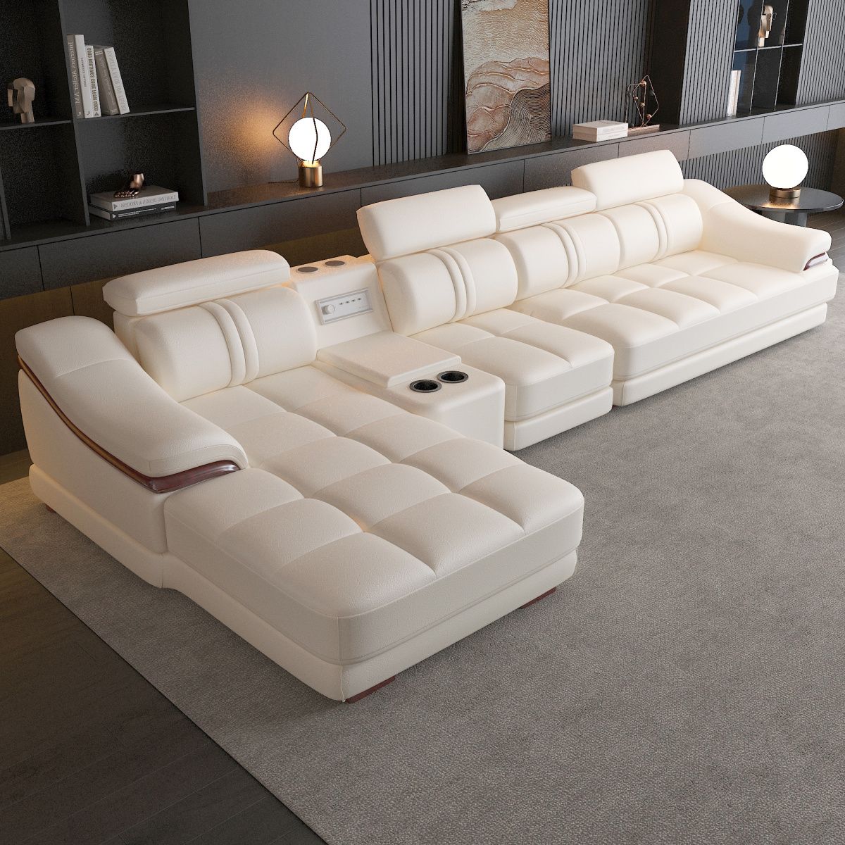 现代简约真皮沙发头层牛皮大中小户型皮艺沙发客厅转角家具组合