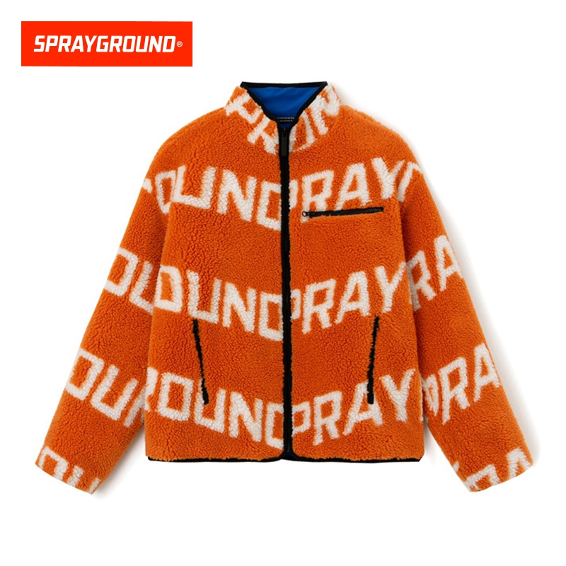 SPRAYGROUND 鲨鱼嘴毛绒夹克迷彩潮流冬季新款百搭DR W0741102