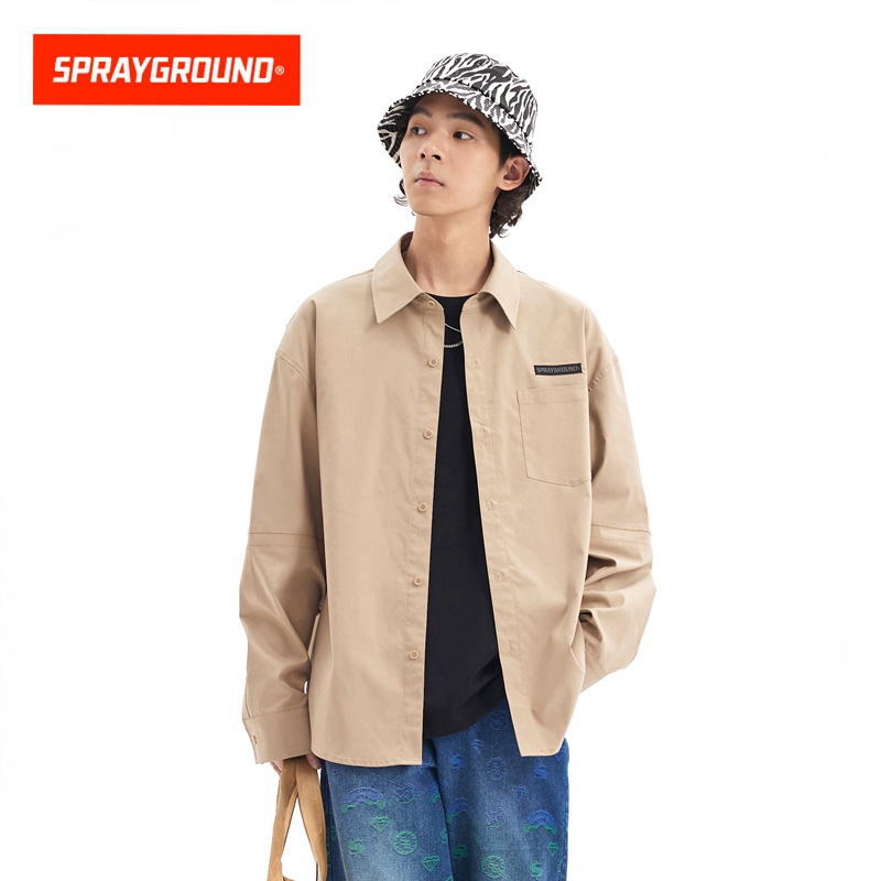 SPRAYGROUND鲨鱼嘴衬衫宽松衬衣百搭男士外套春季新款JM W0910408