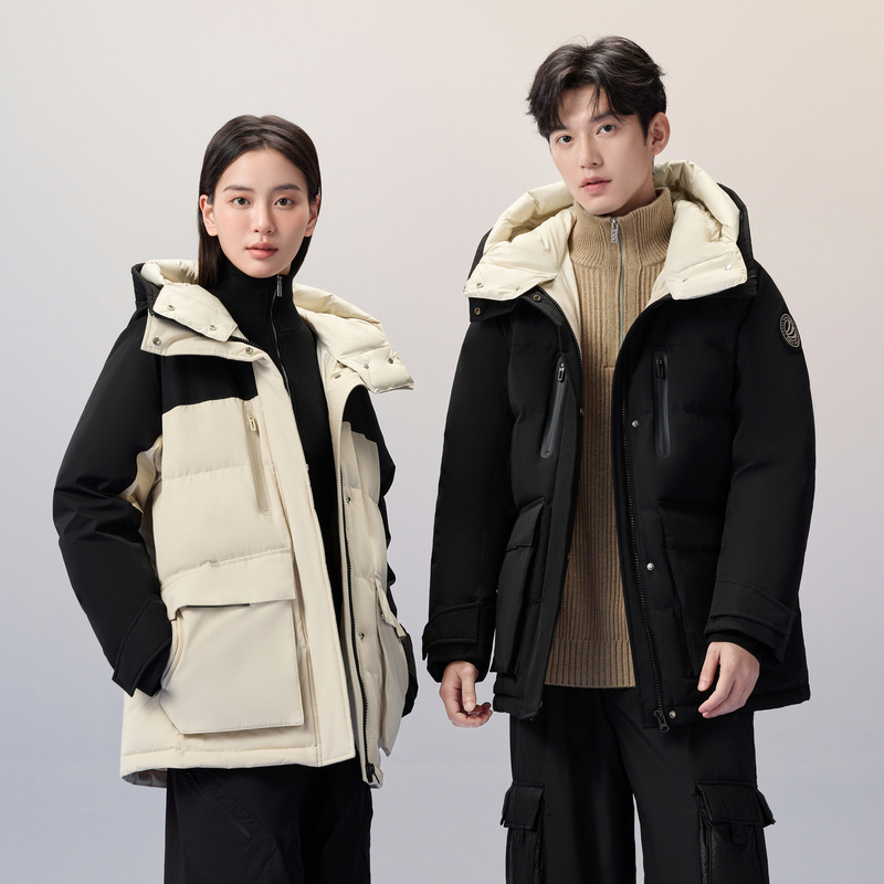 波司登2024冬季新款都市户外系列长款羽绒服大口袋情侣款保暖外套