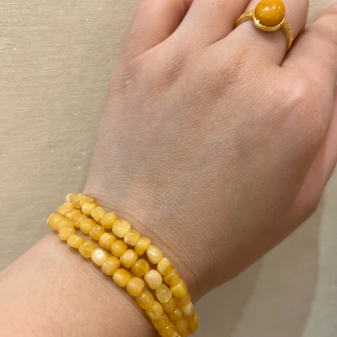 非金属树脂手链 时尚款黄色手链