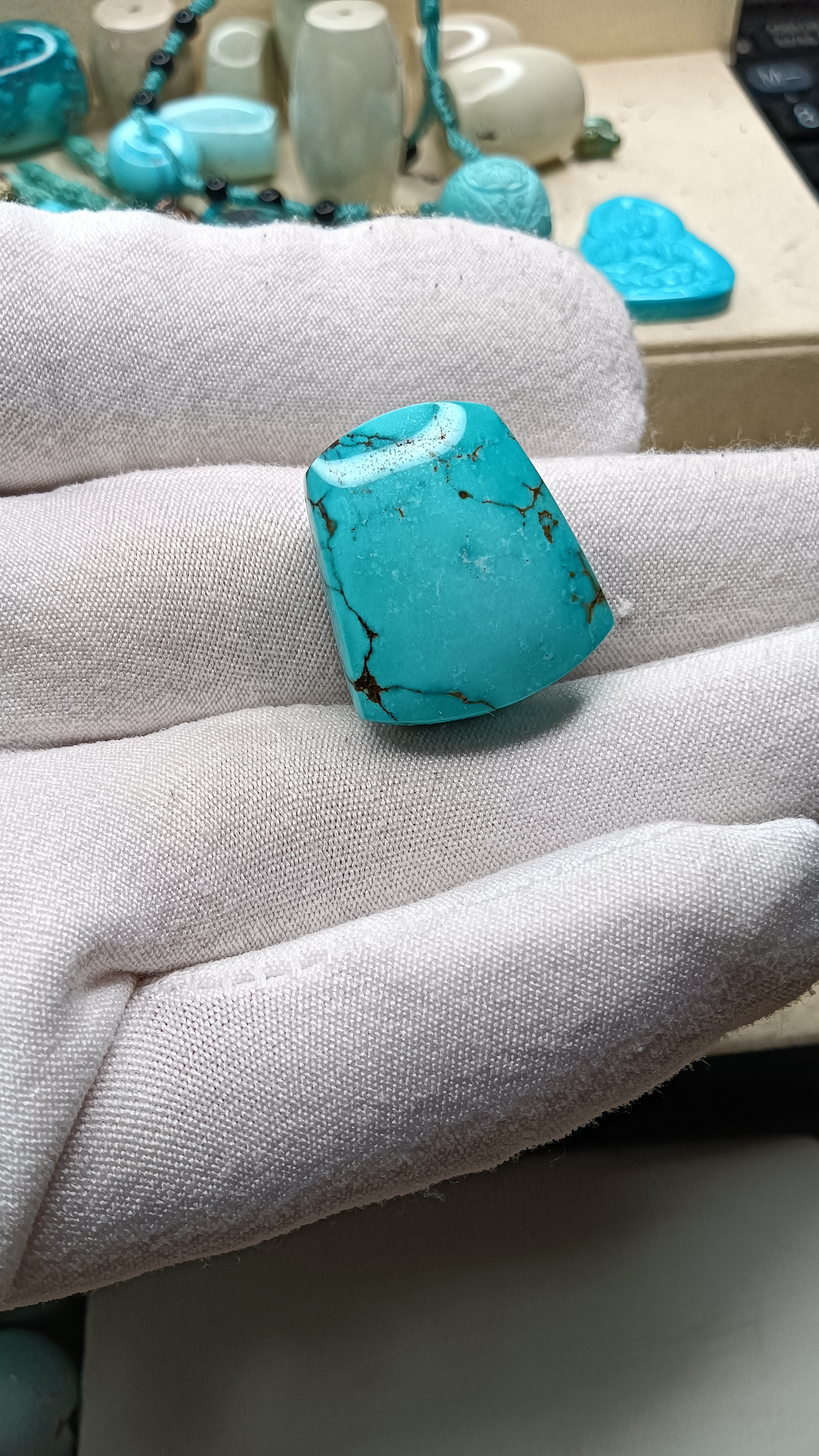 天然绿松石平安牌子