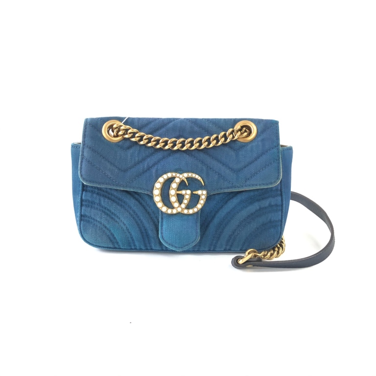 95新 GUCCI/古驰 安洁利严选GUCCI马蒙22链条单肩包 WHZ410047H 