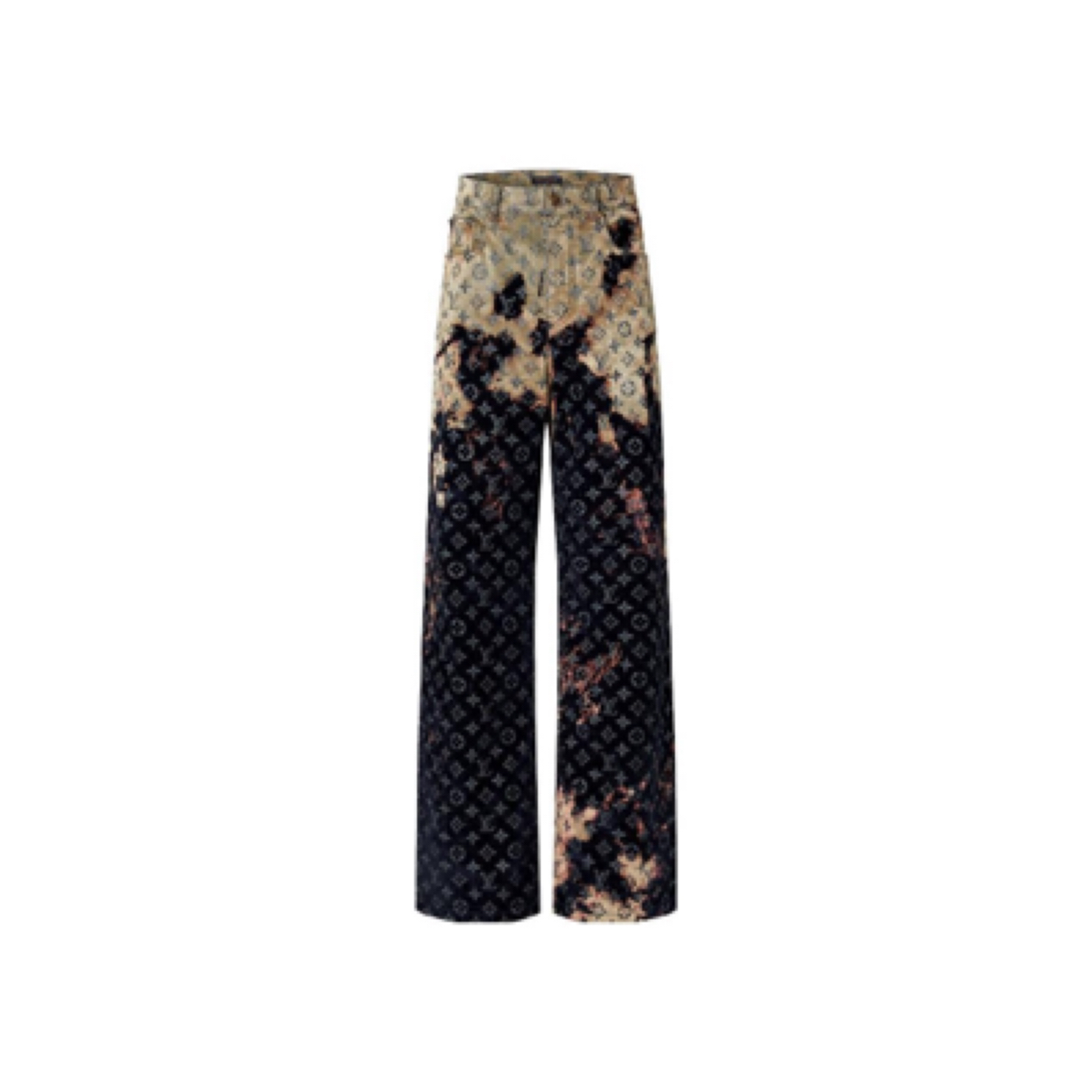 全新未使用 LouisVuitton/路易威登 褪色火烧云宽松牛仔裤/31码/