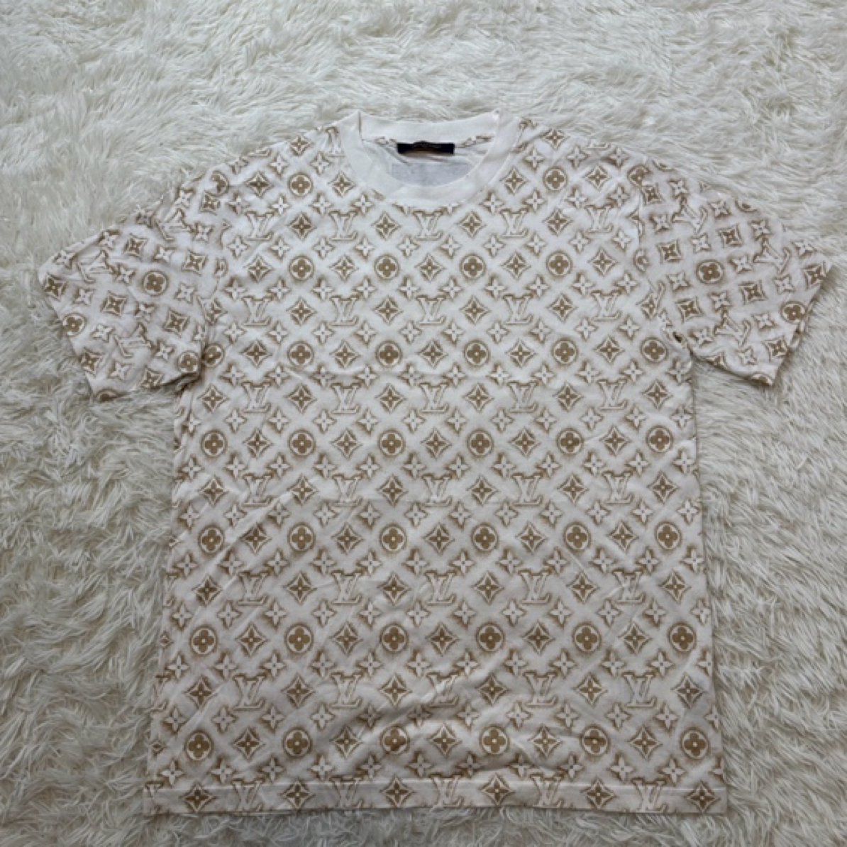 LOUIS VUITTON 字母Logo满印圆领短袖/L码/全新带吊/毒8999