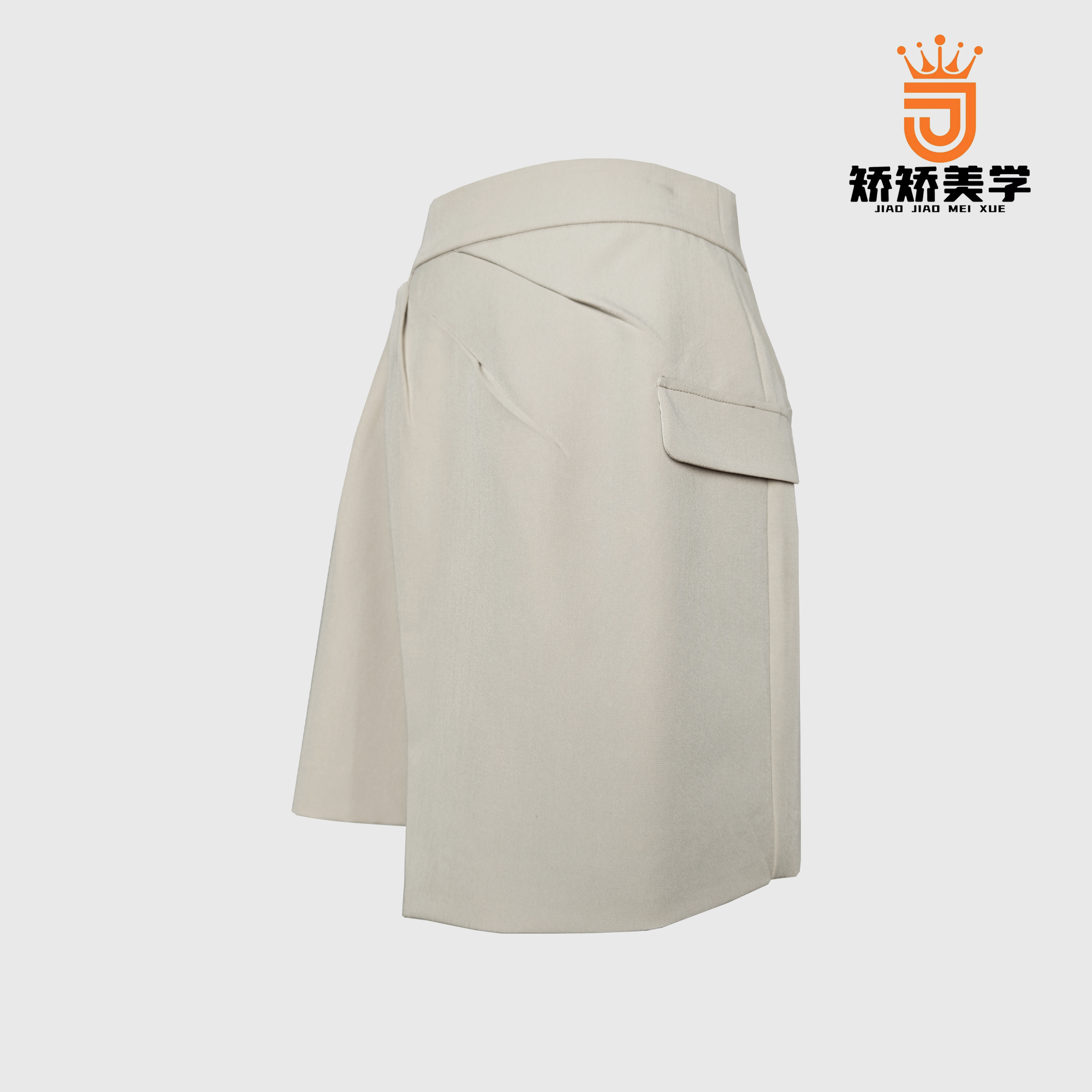 【吉光片羽】矫矫新款时尚通勤气质女士夏季不规则短裤裙S191070D