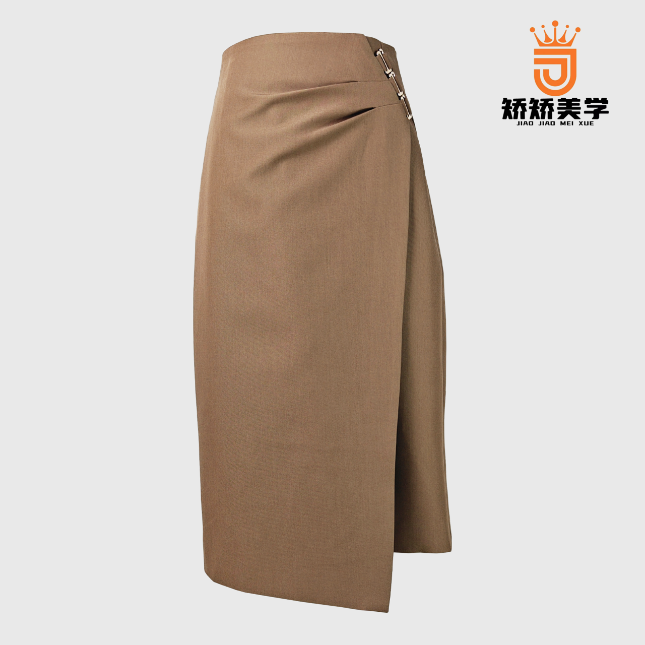 【瑞丽迎秋】矫矫新款时尚气质优雅开叉显瘦纯色女士半裙S191110C 